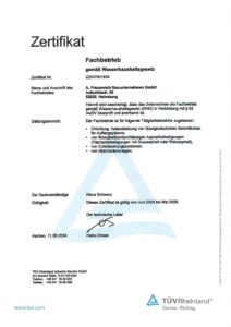 Zertifikat_Fachbetrieg gemäß Wasserhaushaltsgesetz_WHG